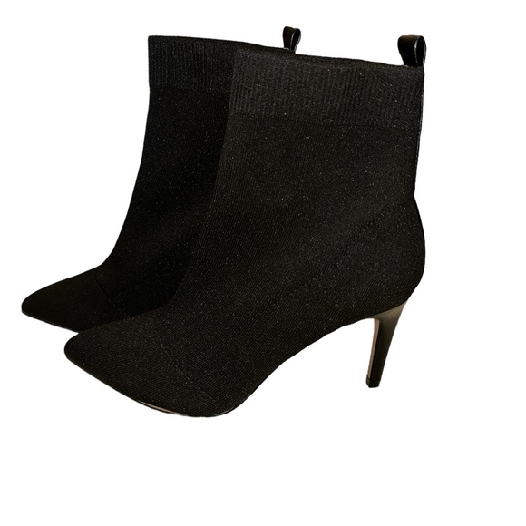 black stilettos pointed toe sock bootie - Picture 2 of 4